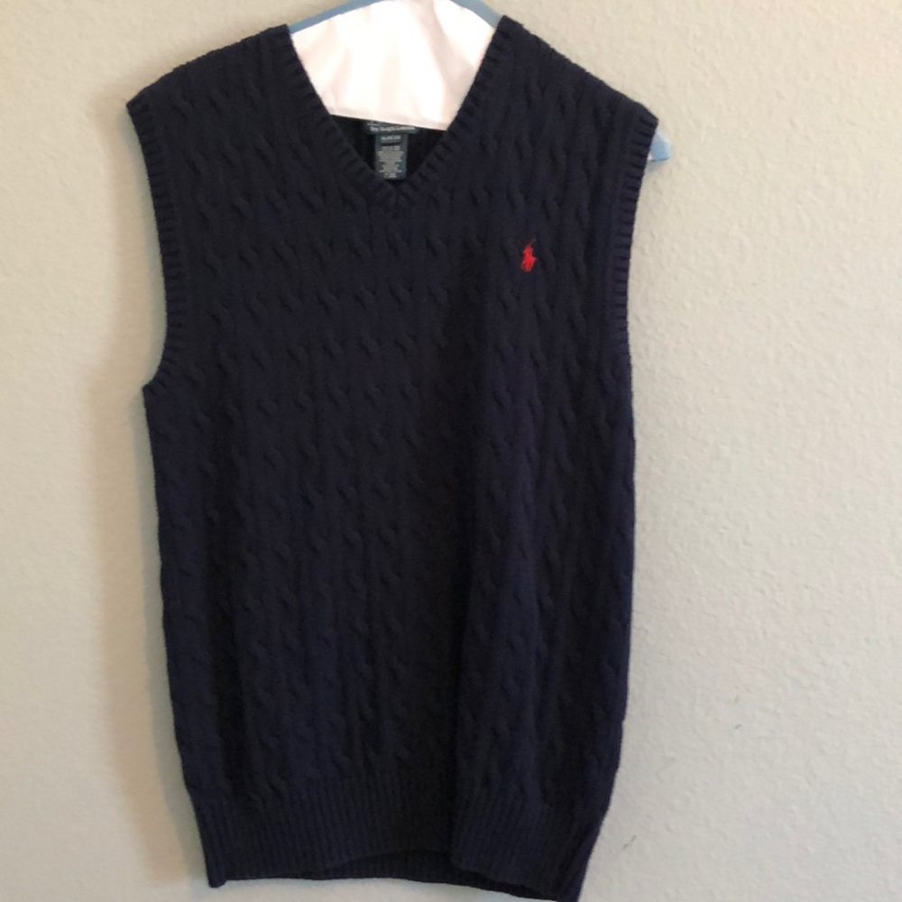 Polo sporty dark blue men’s vest